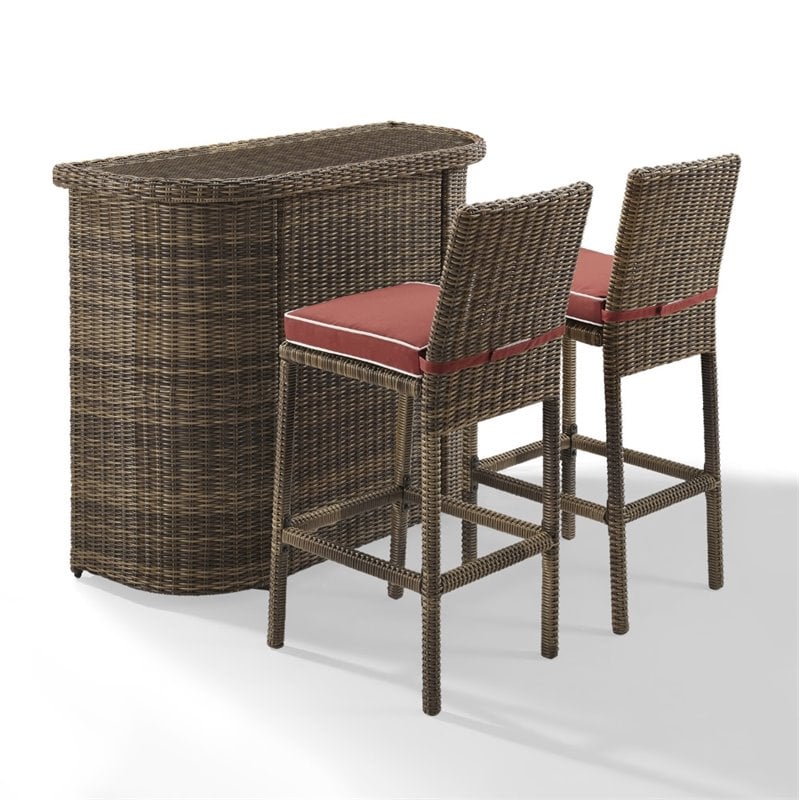 Patio Bar Set For Crosley Bradenton Piece Wicker Patio Bar Set Ko70045wbsg Patio Bar Set For Crosley Bradenton Piece Wicker Patio Bar Set Ko70045wbsg