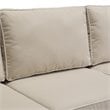 Crosley Furniture Bradenton 5 Piece Metal Patio Sofa Set in Weathered Brown/Sand