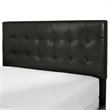 Crosley Andover Faux Leather Tufted Full Queen Headboard in Black