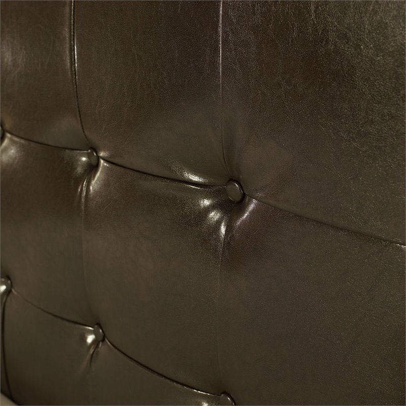 Crosley Andover Faux Leather Tufted, California King Leather Headboard