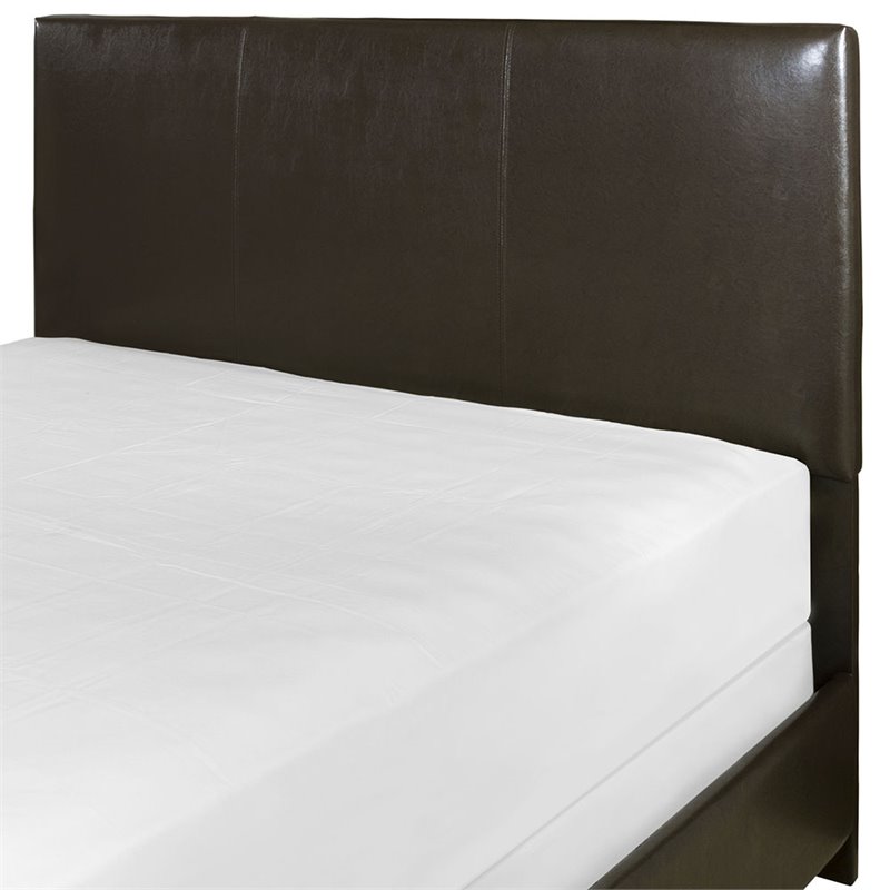 Crosley Drake Faux Leather Upholstered, Leather King Headboard
