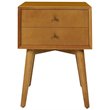 Crosley Furniture Landon 1 Drawer Wood Nightstand in Acorn Brown