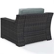 Crosley Beaufort Wicker Patio Chair in Brown and Mist