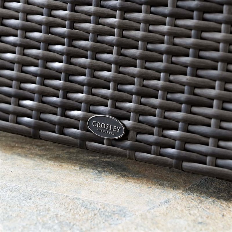 Crosley Beaufort Wicker Patio Chair in Brown and Mist