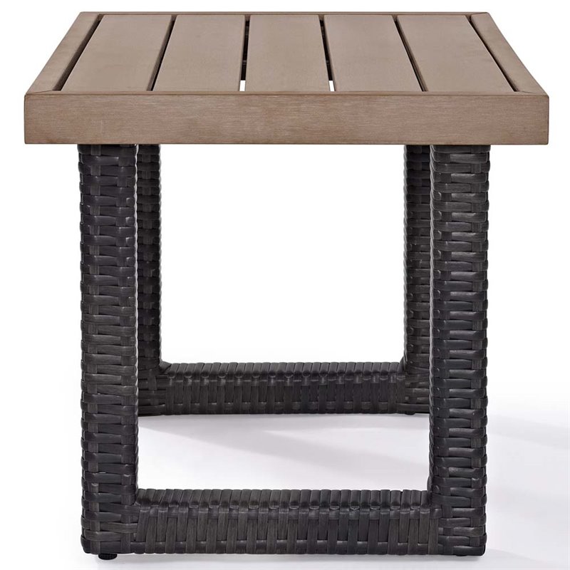 Crosley Beaufort Patio End Table in Brown