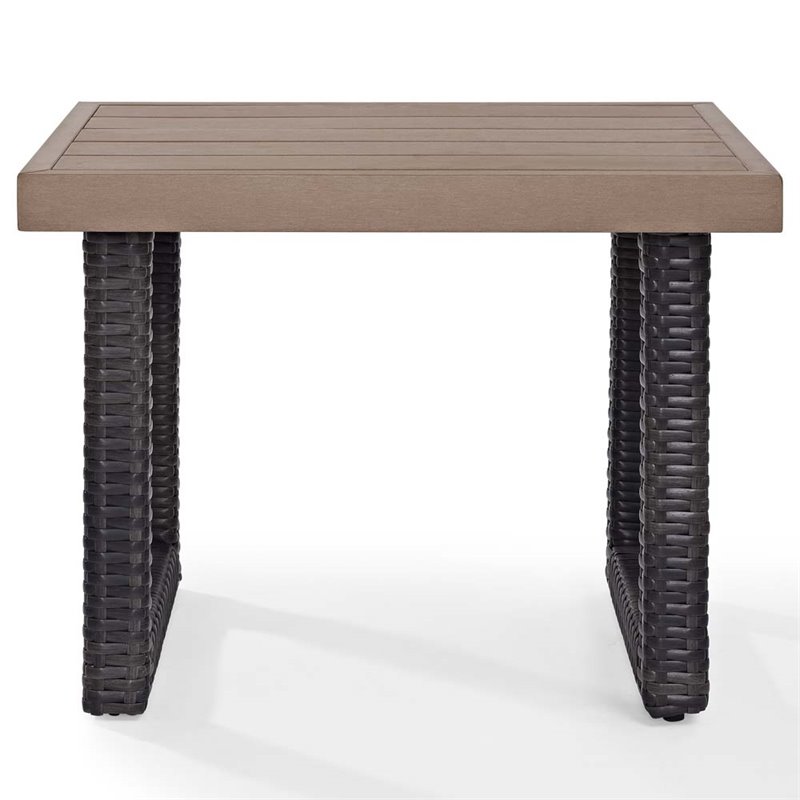 Crosley Beaufort Patio End Table in Brown