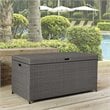 Crosley Furniture Palm Harbor Wicker / Rattan Patio Deck Box in Weathered Gray