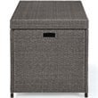 Crosley Furniture Palm Harbor Wicker / Rattan Patio Deck Box in Weathered Gray