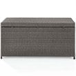 Crosley Furniture Palm Harbor Wicker / Rattan Patio Deck Box in Weathered Gray