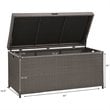 Crosley Furniture Palm Harbor Wicker / Rattan Patio Deck Box in Weathered Gray