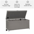 Crosley Furniture Palm Harbor Wicker / Rattan Patio Deck Box in Weathered Gray