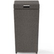 Crosley Furniture Palm Harbor Wicker / Rattan Patio Trash Can in Weathered Gray