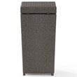 Crosley Furniture Palm Harbor Wicker / Rattan Patio Trash Can in Weathered Gray