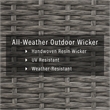 Crosley Furniture Palm Harbor Wicker / Rattan Patio Trash Can in Weathered Gray