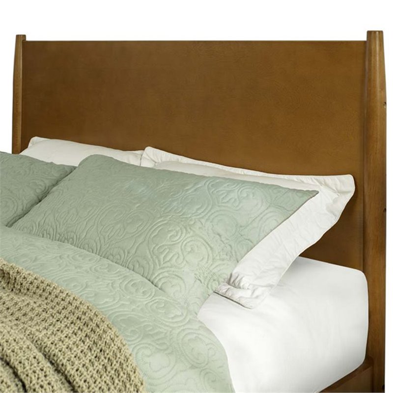 Crosley Furniture Landon Wood Queen Panel Platform Bed in Acorn Brown