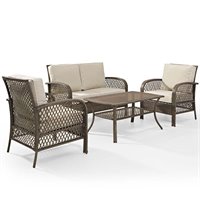 Crosley Tribeca 8 Piece Wicker Patio Sofa Set in Sand and Brown, 1 - Foods  Co.