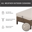 Crosley Furniture Bradenton Fabric Patio Chaise Lounge in Brown/Sand