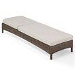 Crosley Furniture Bradenton Fabric Patio Chaise Lounge in Brown/Sand