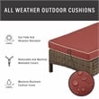 Crosley Furniture Bradenton Fabric Patio Chaise Lounge in Brown/Red