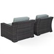 Crosley Beaufort Wicker Patio Chair in Brown and Mist (Set of 2)