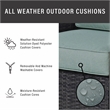 Crosley Beaufort 3 Piece Wicker Patio Conversation Set in Brown and Mist