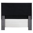 Crosley Furniture Reston Microfiber Upholstered King Panel Bed in Shale