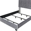 Crosley Furniture Reston Microfiber Upholstered King Panel Bed in Shale