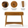 Crosley Furniture Landon 2 Drawer Wood Console Table in Acorn Brown