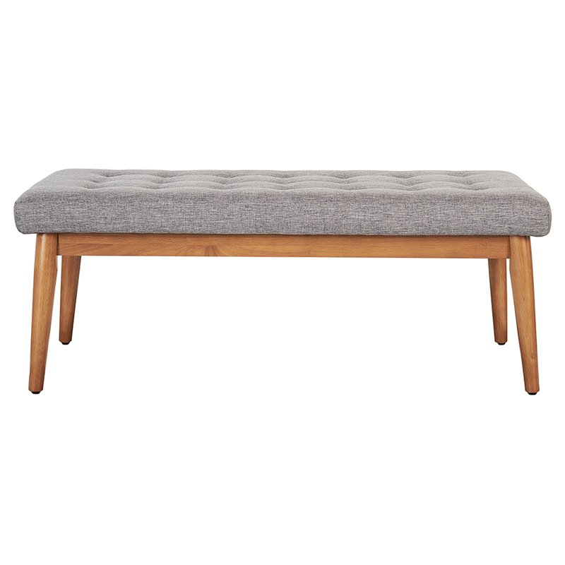 Crosley Furniture Landon Wood Tufted Entryway Bench in Acorn Brown