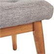 Crosley Furniture Landon Wood Tufted Entryway Bench in Acorn Brown