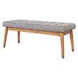 Crosley Furniture Landon Wood Tufted Entryway Bench in Acorn Brown