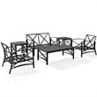 Crosley Furniture Kaplan 6Pc Fabric Sofa Set in Oil Rubbed Bronze and Oatmeal