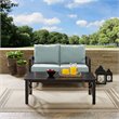 Crosley Furniture Kaplan 2 Piece Patio Fabric Sofa Set in Mist Green