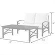 Crosley Furniture Kaplan 2 Piece Patio Fabric Sofa Set in Mist Green