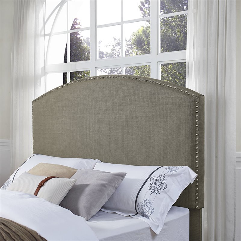 Crosley Furniture Cassie Fabric Upholstered Full/Queen Headboard in Shadow Gray