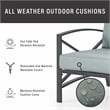 Crosley Furniture Kaplan Metal Patio Loveseat in Oil Bronze and Mist Green