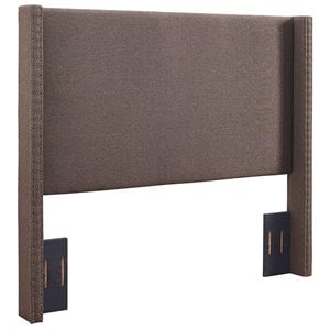 Crosley Furniture Casey Linen Fabric Upholstered Full/Queen Headboard in Bourbon
