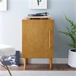 Crosley Furniture Everett Wood Record Player Stand in Acorn Brown