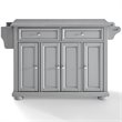 Crosley Furniture Alexandria Stainless Steel/Wood Top Kitchen Island in Gray
