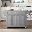 Crosley Furniture Alexandria Stainless Steel/Wood Top Kitchen Island in Gray