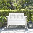 Crosley Furniture Bates Metal Gliding Patio Loveseat in White