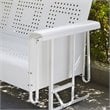 Crosley Furniture Bates Metal Gliding Patio Loveseat in White