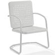 Crosley Furniture Bates Metal Patio Chair in White (Set of 2)
