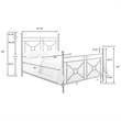 Crosley Furniture Montgomery Metal Frame Queen Poster Bed in Black Powder Coat