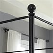 Crosley Furniture Montgomery Metal Frame Queen Canopy Bed in Black Powder Coat