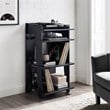 Crosley Furniture Furniture Soho Wood and Birch Veneer Turntable Stand in Black