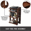 Crosley Furniture Furniture Soho Wood/Birch Veneer Turntable Stand in Mahogany