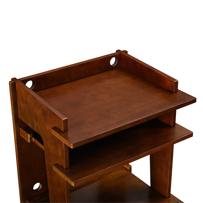 Crosley Furniture Furniture Soho Wood/Birch Veneer Turntable Stand in Mahogany