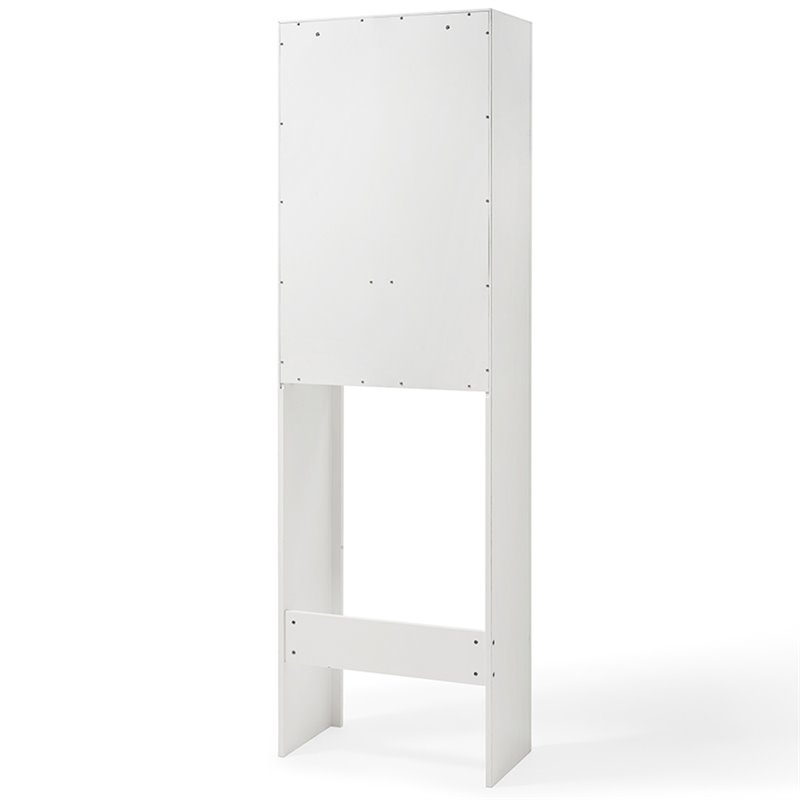 Crosley Furniture Tara Wood Classic Spacesaver in Vintage White/Black