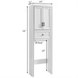 Crosley Furniture Tara Wood Classic Spacesaver in Vintage White/Black